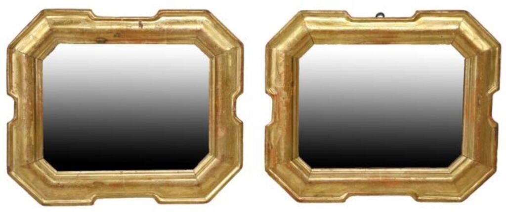 Appraisal: pair French Louis Philippe period giltwood mirrors mid th c