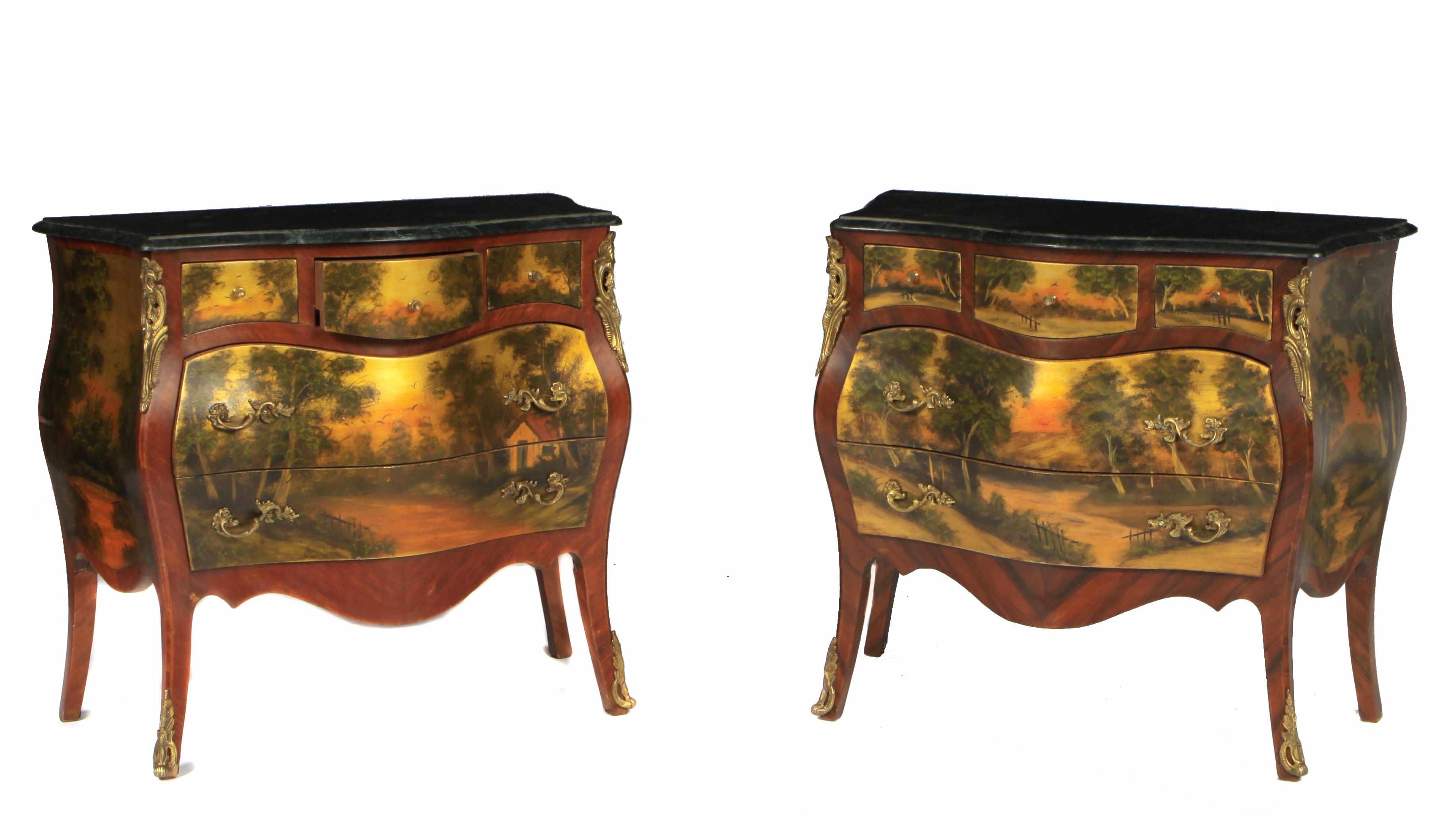 Appraisal: Property of various owners A pair of Louis XV Vernis