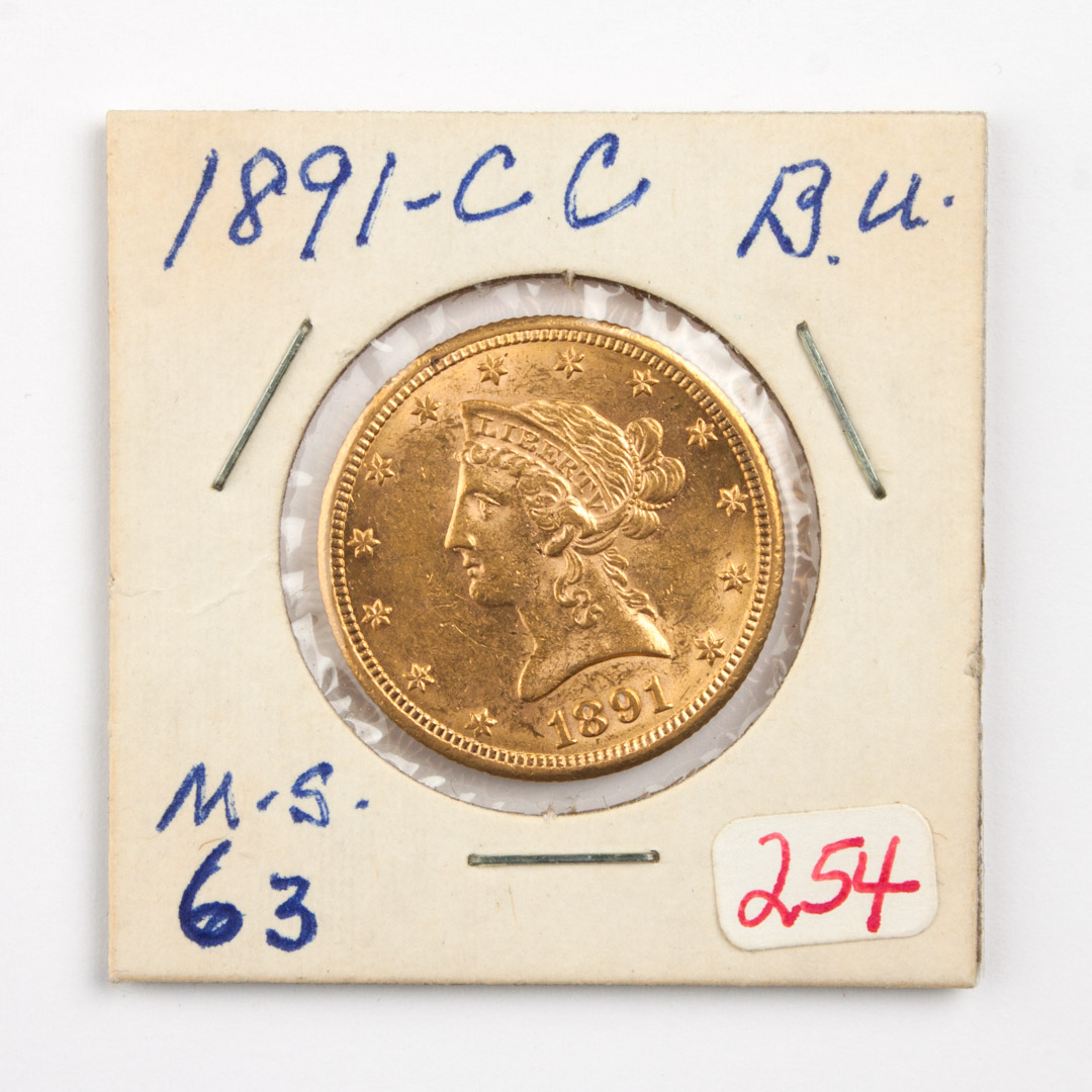 Appraisal: United States gold eagle -CC Coronet type MS-