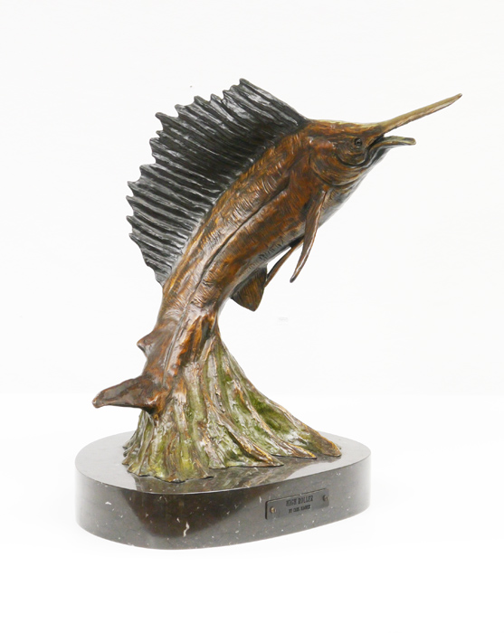 Appraisal: WAGNER Carl American th Century ''High Roller'' Bronze Sailfish Sculpture