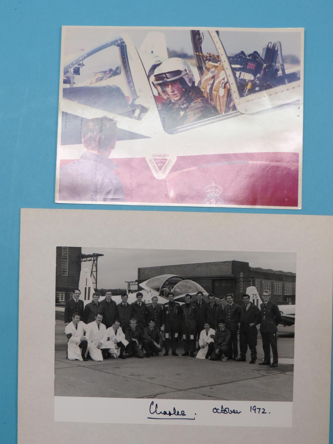 Appraisal: Prince Charles - signed RAF group photograph and a related