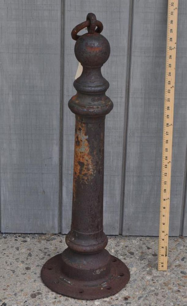 Appraisal: Cast Iron Ball Top Tether Post high diameter Wear consistent