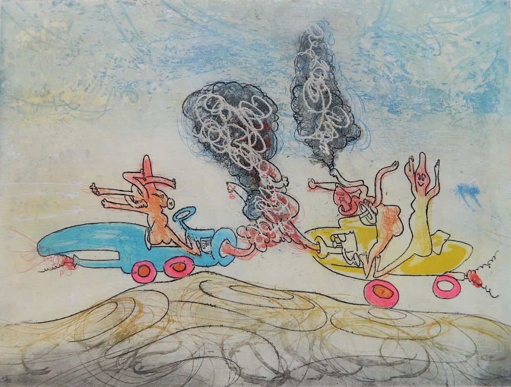 Appraisal: Roberto Matta etching and aquatint Roberto Matta Chilean - -