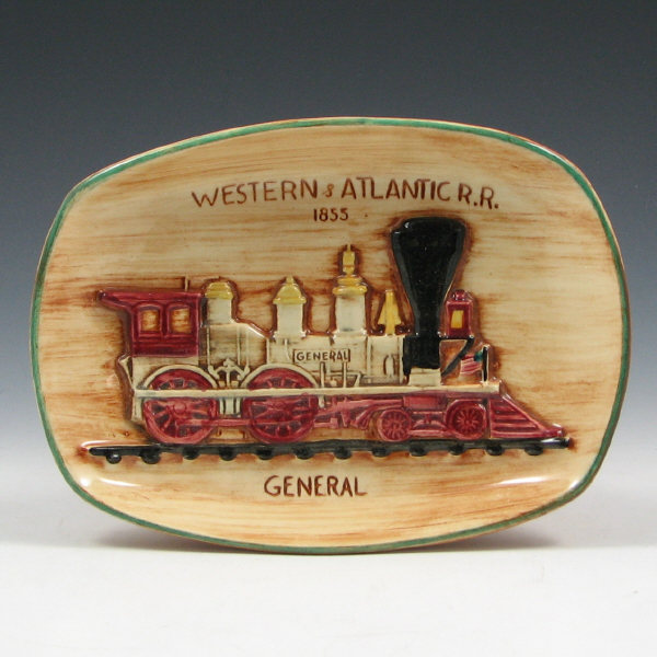 Appraisal: Pennsbury Western Atlantic Railroad Wall Tray Pennsbury wall tray with