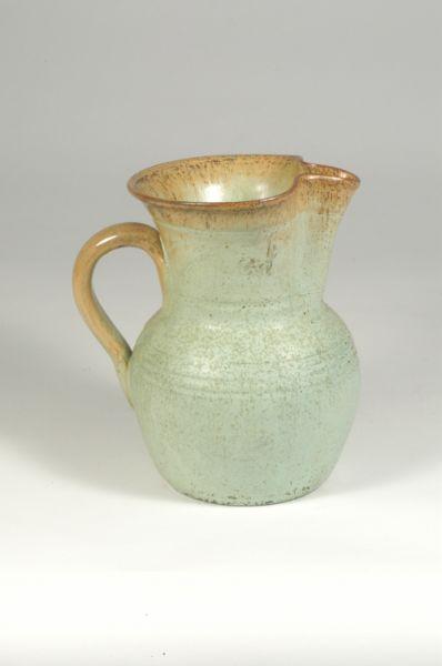 Appraisal: Unsigned att Seagrove Pottery Green pitcher H - W -