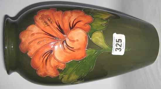 Appraisal: Moorcroft Large Old Vase Decorated in the Hibiscus Design on