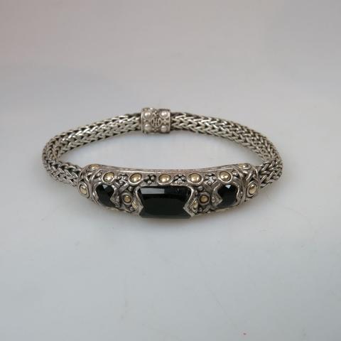 Appraisal: John Hardy American Sterling Silver And k Yellow Gold Bracelet