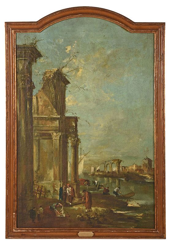 Appraisal: Follower of Francesco Guardi Italian - Capriccio View of a