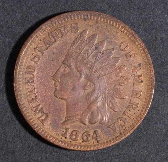 Appraisal: United States Indian head bronze cent with ''L'' AU- with