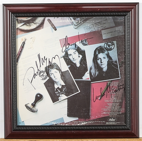 Appraisal: Wings signed memorabilia framed sq sight approx