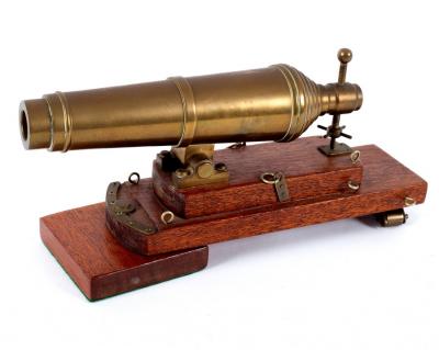 Appraisal: A scale model of a deck cannonade the brass barrel