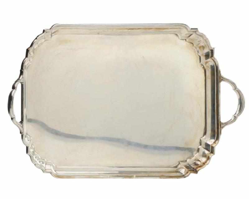 Appraisal: A Gorham Silver Large Tea Tray Date mark for Rectangular