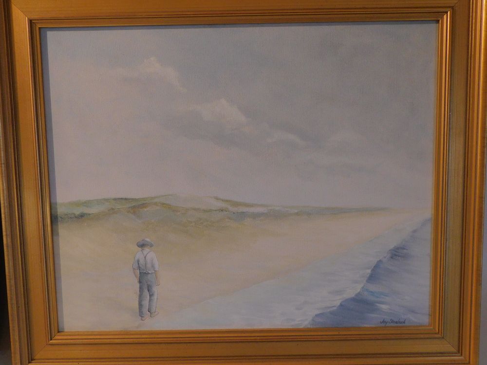 Appraisal: JAY STARBUCK PAINTING NANTUCKET BEACH Vintage oil on canvas of