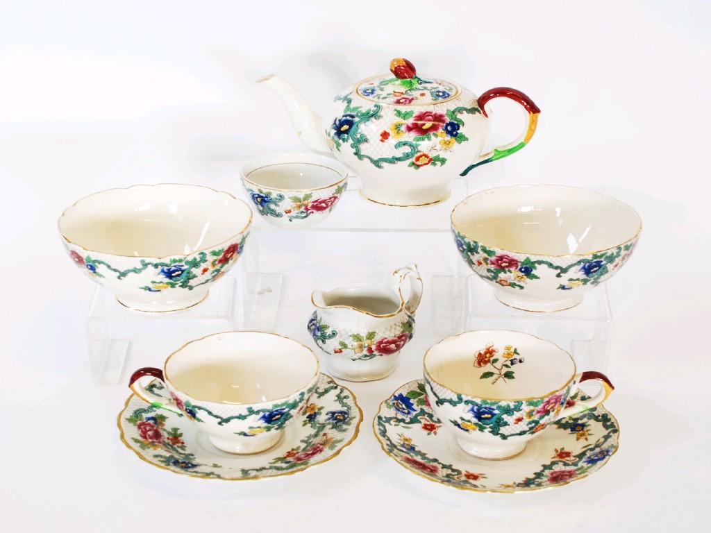 Appraisal: PIECE ROYAL CAULDON 'VICTORIA' PATTERN PART DINNER AND TEA SERVICE