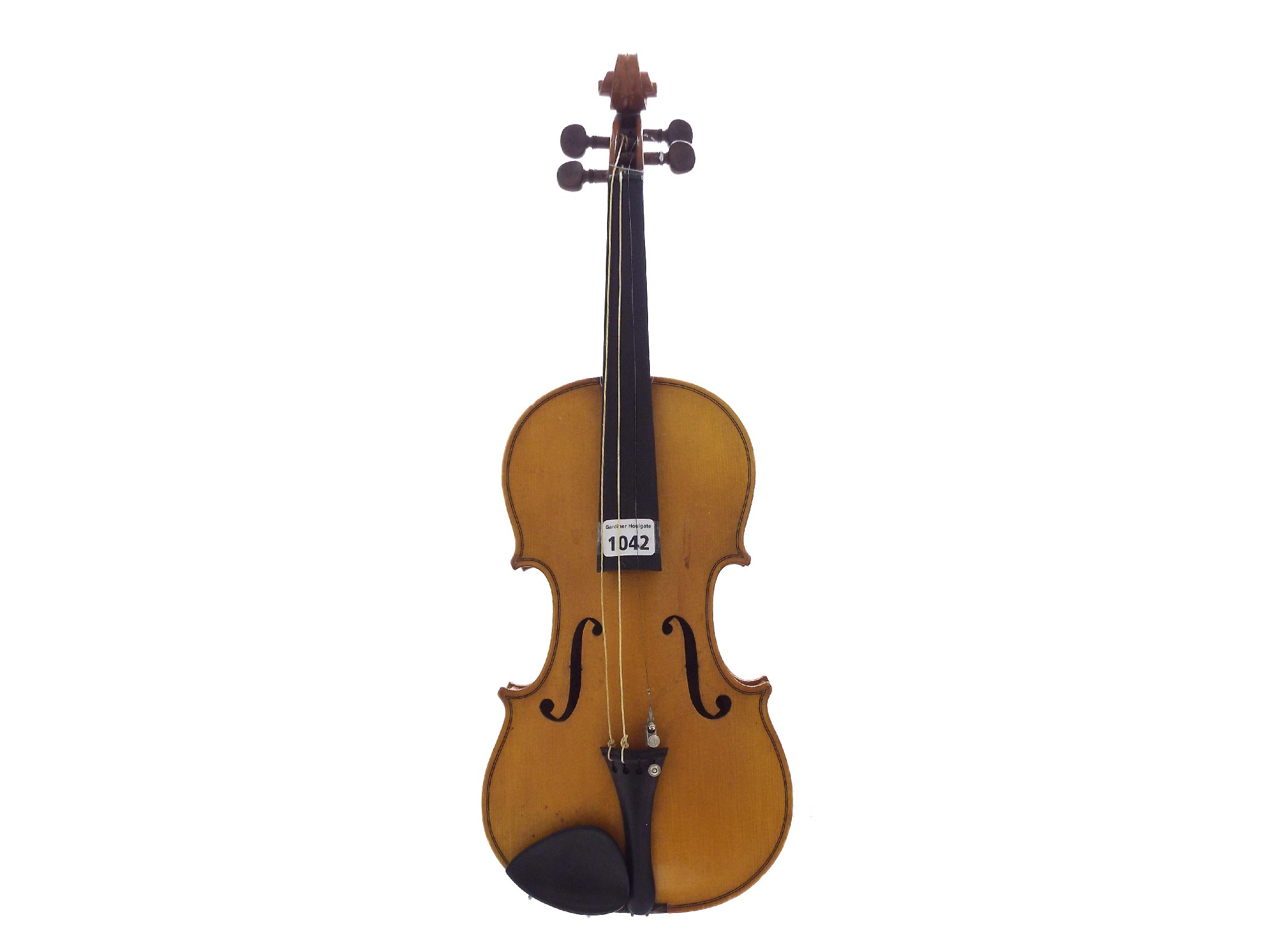 Appraisal: Three-quarter size violin labelled Breton Brevete cm