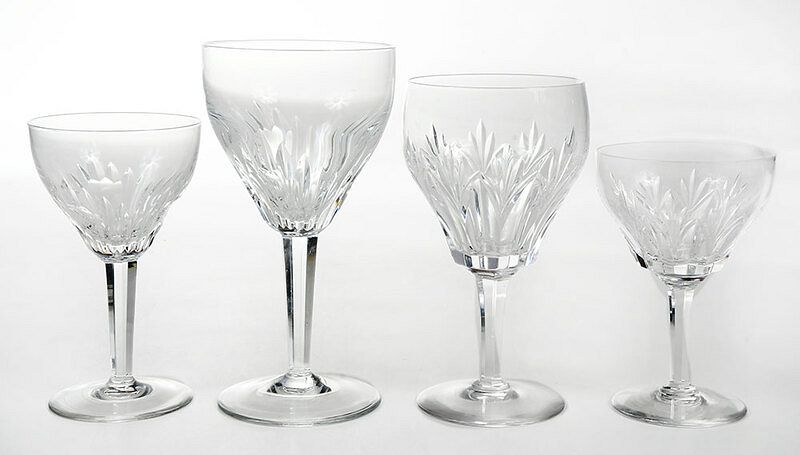 Appraisal: Pieces of Cut Glass Stemware British comprising stems marked Stuart