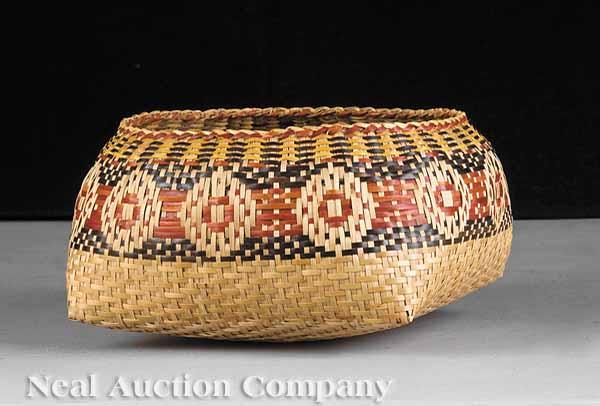 Appraisal: A Single Weave Chitimacha Bowl-Shaped Basket attributed to the Darden