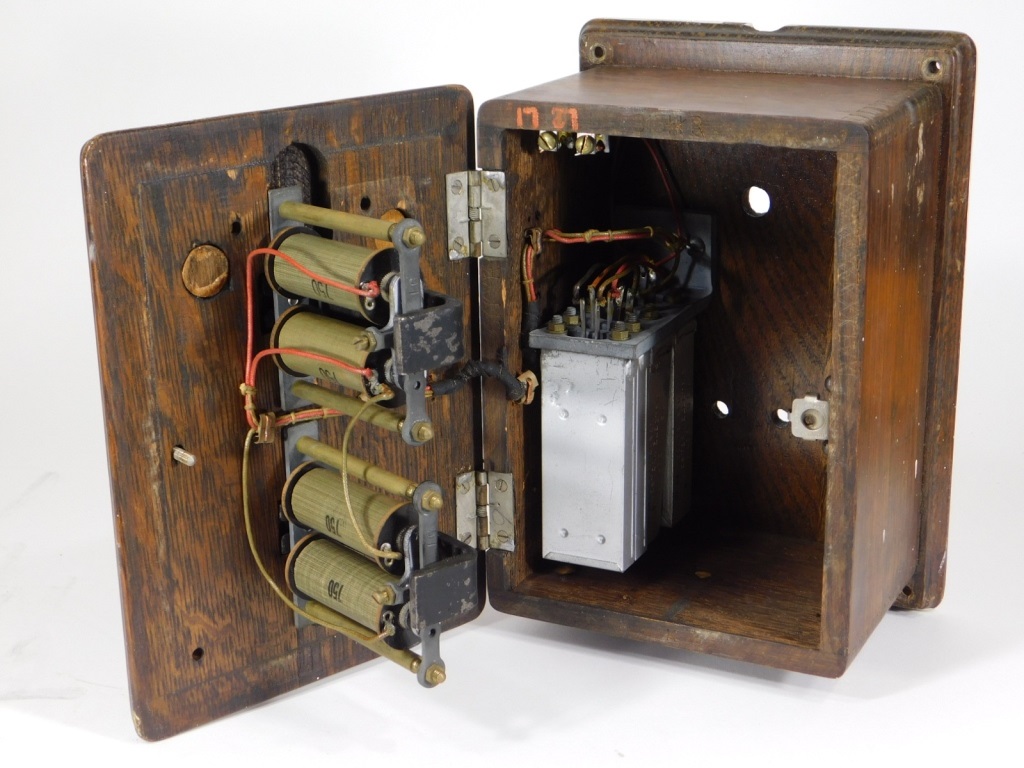 Appraisal: WESTERN ELECTRIC WOOD CASE TELEPHONE EXTENSION United States th CenturyAccompanied