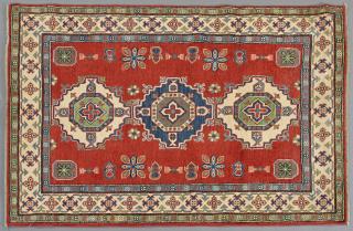 Appraisal: Uzbek Kazak Carpet ' x ' Uzbek Kazak Carpet '