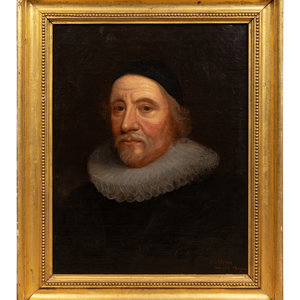 Appraisal: Dutch School th th Century Portrait of a Man with