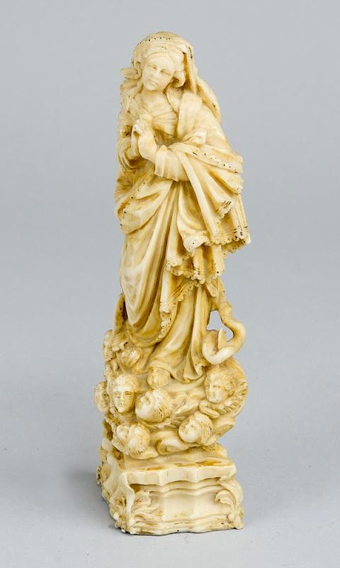 Appraisal: Indo Portugese Ivory Madonna Indo Portugese Ivory Madonna of conception