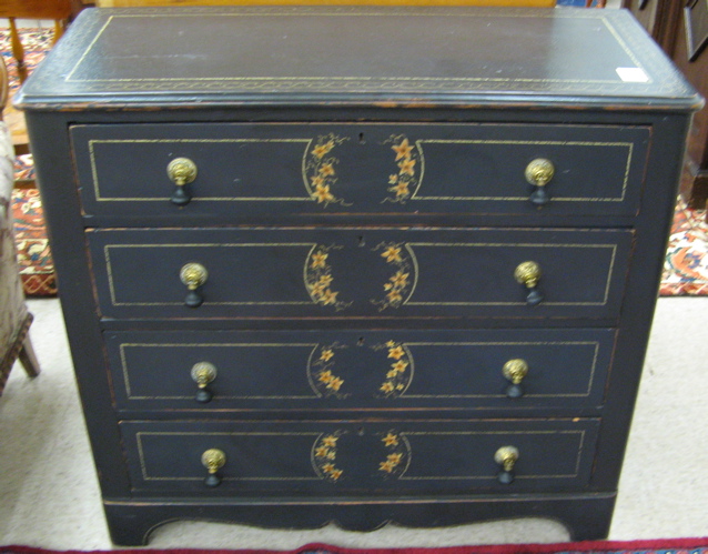 Appraisal: A VICTORIAN PAINTED PINE CHEST OF DRAWERS American th century