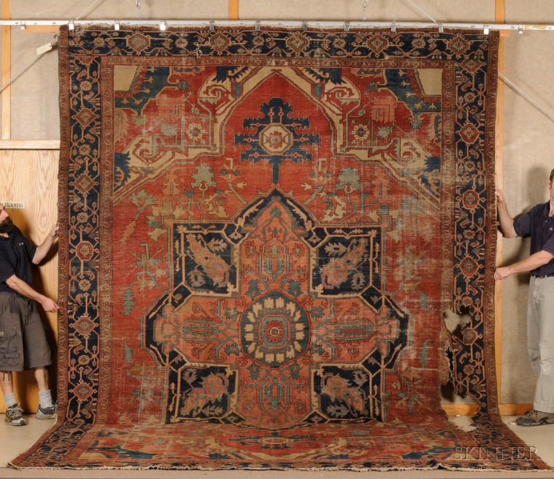 Appraisal: Serapi Carpet Northwest Persia last quarter th century large hole