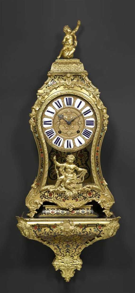 Appraisal: BOULLE CLOCK with plinth R gence the movement signed MUNIER