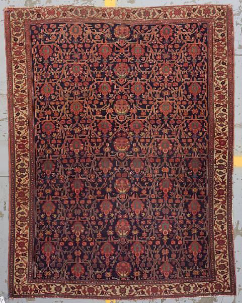 Appraisal: A Fereghan rug Central Persia late th century size approximately