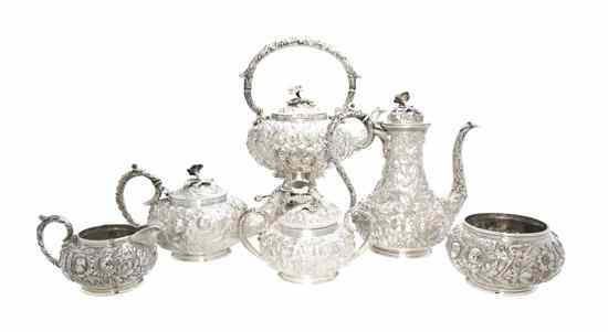 Appraisal: An American Sterling Silver Tea and Coffee Service S Kirk