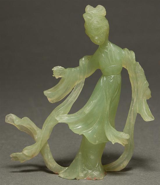 Appraisal: Chinese carved jade figure of Kuan-Yin th century in H