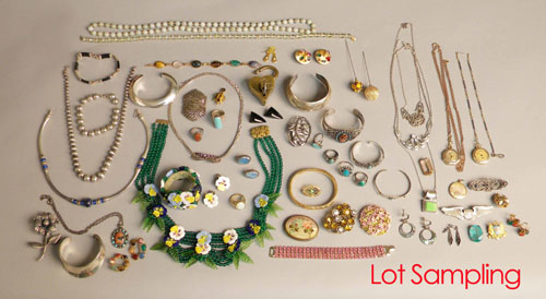 Appraisal: Large group of jewelry to include silver filigree Native American