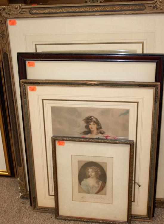 Appraisal: Seven assorted framed prints th century Estimate - No condition