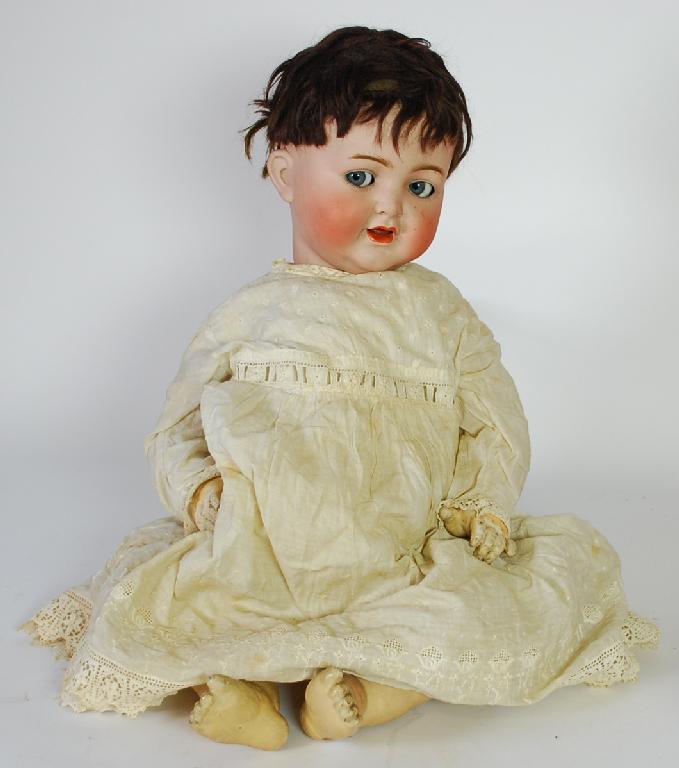 Appraisal: SFBJ CO PARIS BISQUE PORCELAIN SWIVEL HEADED DOLL No with