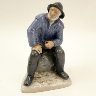 Appraisal: Bing Grondahl Denmark Fisherman Porcelain Figurine Makers mark and artist