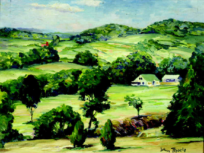 Appraisal: LILLIAN THOELE AMERICAN B MISSOURI HILLS oil on artist's board