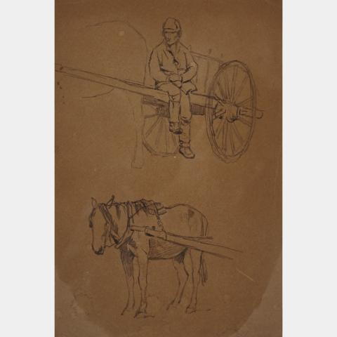 Appraisal: HORATIO WALKER R C A STUDY OF SHEEP STUDY OF