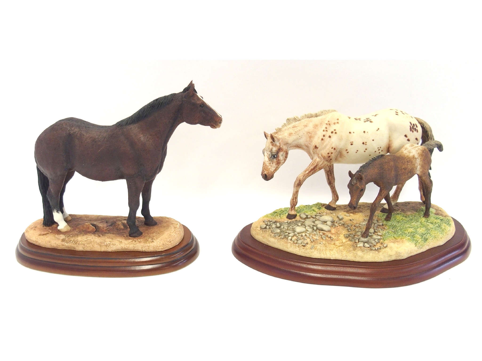 Appraisal: Border Fine Arts model Quarter Horse A and Appaloosa mare