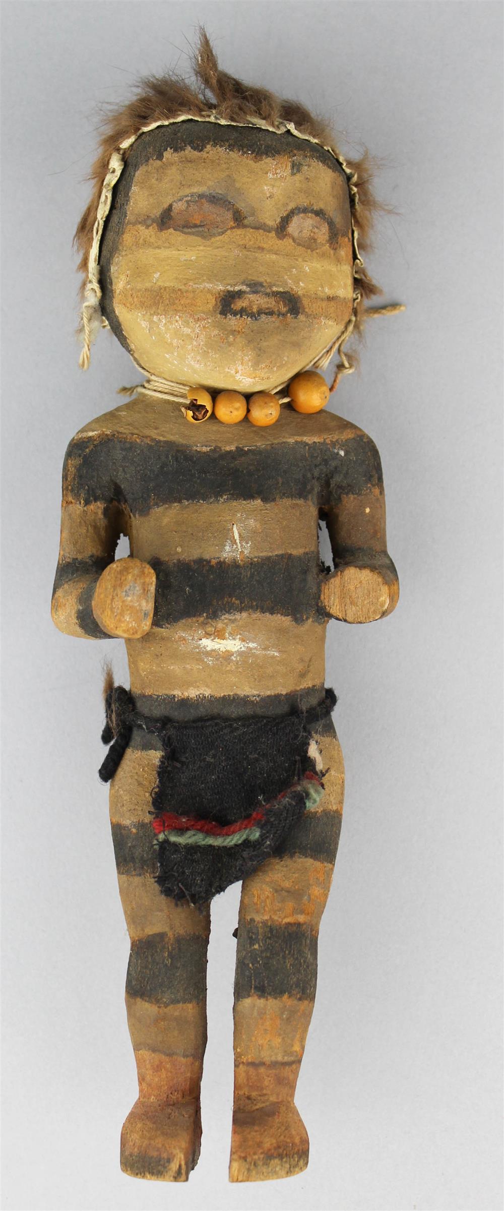 Appraisal: NATIVE AMERICAN POLYCHROME WOOD KACHINA DOLL Hopi a clown kachina