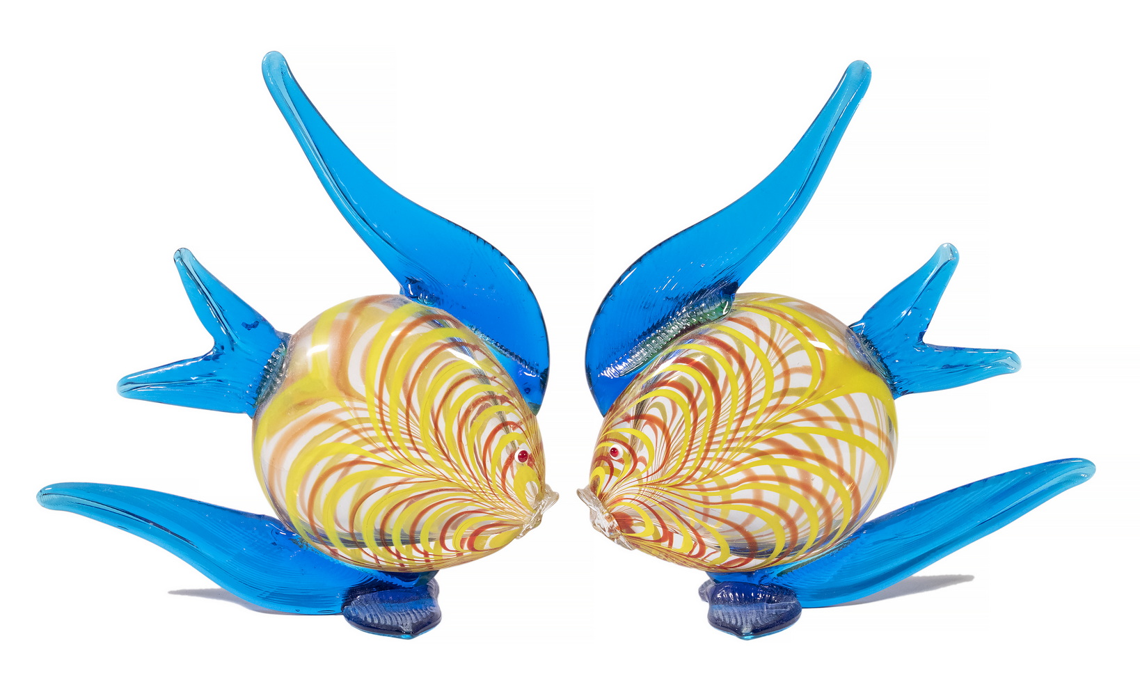 Appraisal: PR MURANO VENETIAN ART GLASS ANGELFISH Pair of Vintage Hand