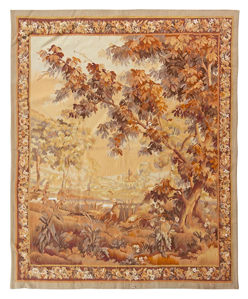 Appraisal: A French Wool Tapestry A French Wool Tapestry Circa s