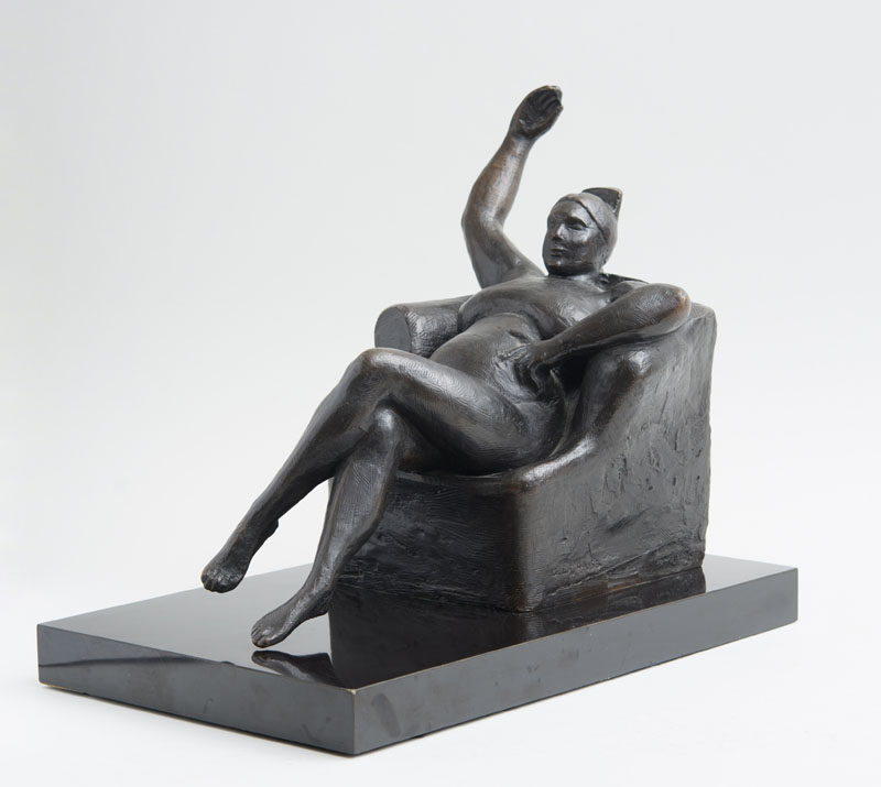 Appraisal: GASTON LACHAISE - WOMAN IN A CHAIR Bronze with patine