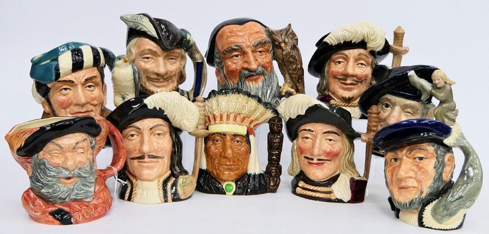 Appraisal: COLLECTION OF LARGE ROYAL DOULTON TOBY MUGS To include Aramis