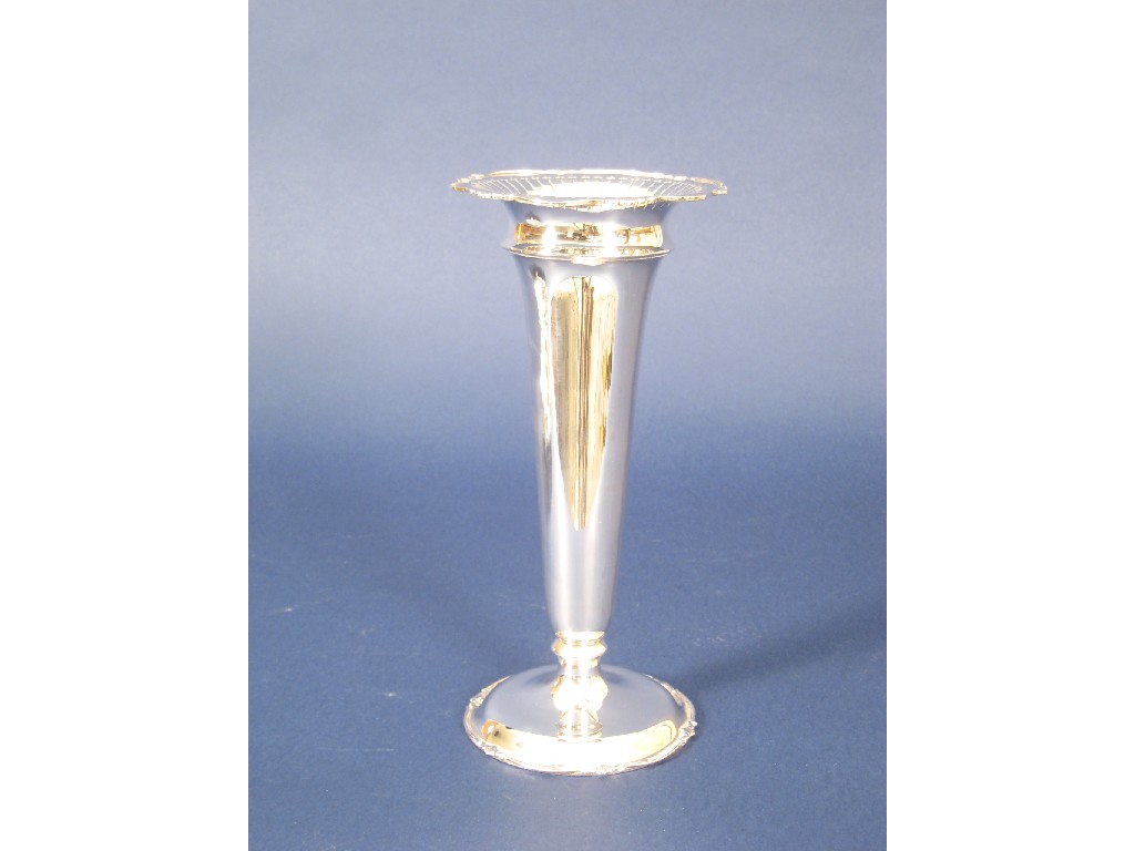 Appraisal: A George V tall Trumpet Vase with pierced rim on