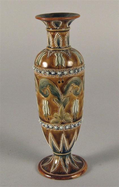 Appraisal: Doulton Lambeth vase marks for louisa e edwards and rosina