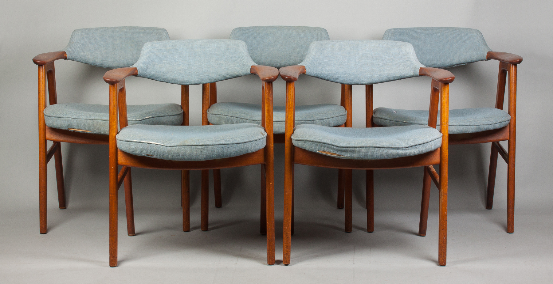 Appraisal: Set of Five Kirkegaard Dining Chairs for Illums Bolighus Kobenhavn