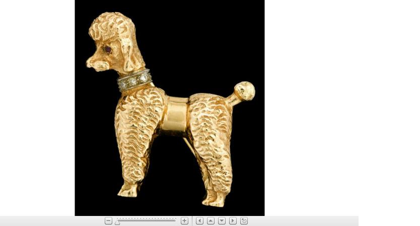 Appraisal: karat yellow gold 'poodle' pin s