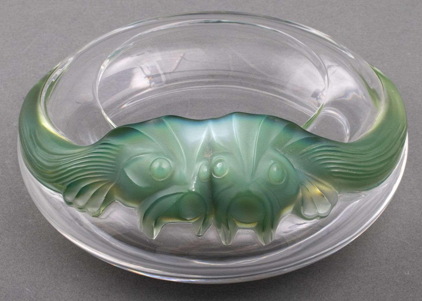 Appraisal: LALIQUE YESO ANTINEA OPALESCENT GLASS BOWL Lalique Yeso Antinea opalescent