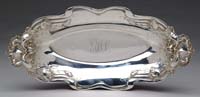 Appraisal: ART NOUVEAU STERLING DISH BY SHIEBLER WITH ORCHIDS Bottom marked