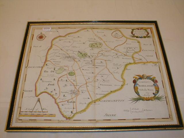 Appraisal: John Seller Lincolnshire a hand coloured engraved map with text